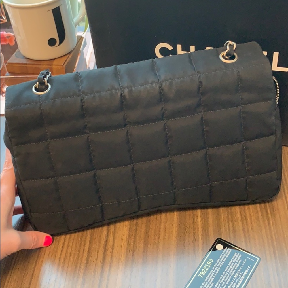 Chanel Black Nylon Flap Bag- Authentic - Picture 5 of 8